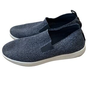 Black and White Slip-On Loafers with Modern Knit Design Sz 41 Men’s